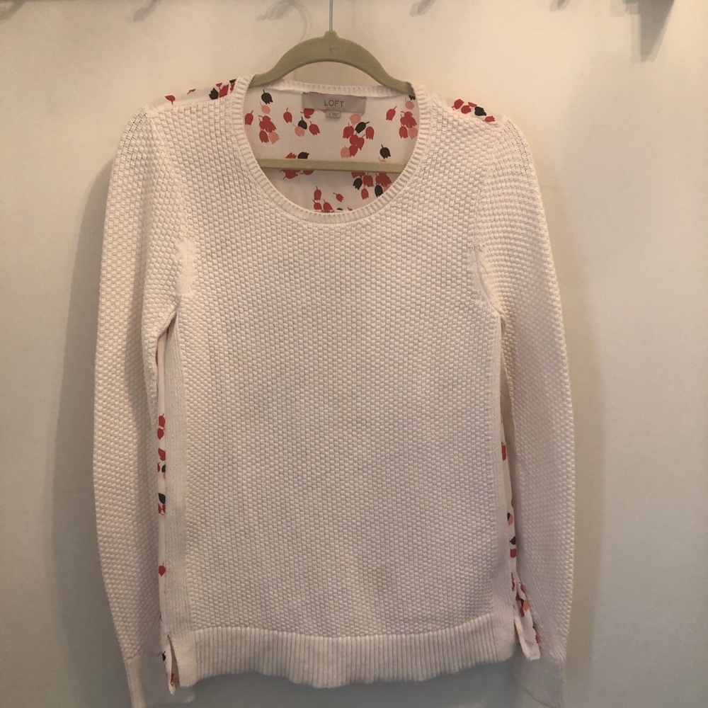 *SOLD*  LOFT mixed media sweater